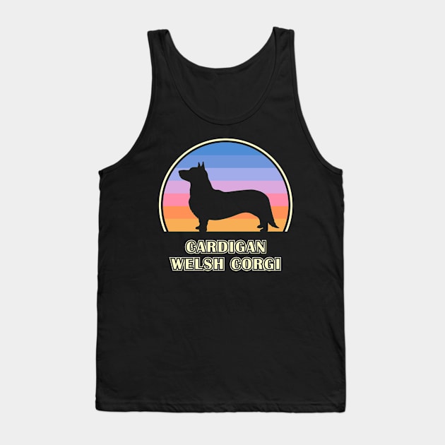 Cardigan Welsh Corgi Vintage Sunset Dog Tank Top by millersye